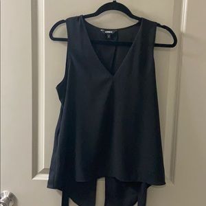 Express Black M Tank with peek a boo bow
